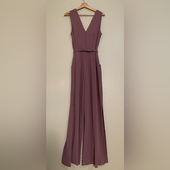 Monteau Pants - Monteau‎ Dusty Rose Wide Leg Split Jumpsuit Size M